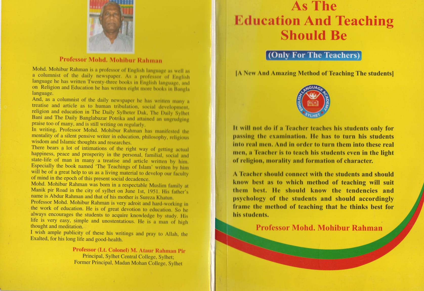 As the education and teaching should be